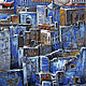 Paintings: pastel drawing pastel city landscape BLUE CITY, Pictures, Moscow,  Фото №1
