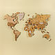 Карта мира Honeyway настенный декор для дома, Карты мира, Тверь,  Фото №1