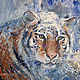 Картина Амурский тигр в смешанной технике, Картины, Магнитогорск,  Фото №1