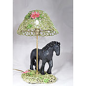 Для дома и интерьера handmade. Livemaster - original item Table lamp: Horse in the meadow - table lamp. Handmade.