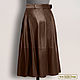 Order Sun skirt 'Abigail' from nat. leather/suede (any color). Elena Lether Design. Livemaster. . Skirts Фото №3