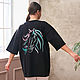 Long black T-shirt with embroidery. T-shirts. NATALINI. My Livemaster. Фото №4