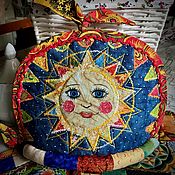 Декоративная стеганая подушка «Королевский кот»