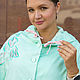 Linen parka with embroidery Menthol color. Parkas jacket. NATALINI. My Livemaster. Фото №14