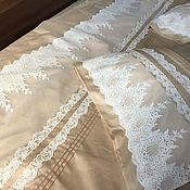 Для дома и интерьера handmade. Livemaster - original item Premium satin bed linen 