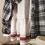 Одежда handmade. Livemaster - original item Skirt in black and white plaid, with a petticoat.. Handmade.
