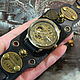 Steampunk wristwatch 'Bronze Skeleton-V' mechanics, Watches, Saratov,  Фото №1