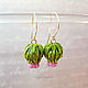 Thistle Earrings'. Earrings. Ata-glass. Online shopping on My Livemaster.  Фото №2