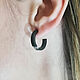 Ti/Zr Crater Earrings in Black. Pendants. asgdesign. My Livemaster. Фото №5
