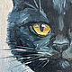  Кот маслом в смокинге. 21 на 15 см. Картины. Живописные картины Фании (faniya-art). Ярмарка Мастеров.  Фото №9