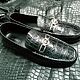 Genuine crocodile leather moccasins, handmade, black color!. Moccasins. SHOES&BAGS. My Livemaster. Фото №6