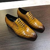 Обувь ручной работы handmade. Livemaster - original item Oxfords with brogue, crocodile leather, handmade, custom made.. Handmade.