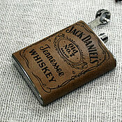 Сувениры и подарки handmade. Livemaster - original item A flask engraved with Jack Daniels. Handmade.