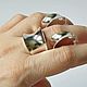 Заказать Серьги и кольцо из серебра глянцевые вогнутые. Newstylejewelry. Ярмарка Мастеров. . Комплекты украшений Фото №3