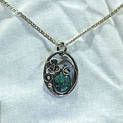 Украшения handmade. Livemaster - original item Pendant silver turquoise. Handmade.