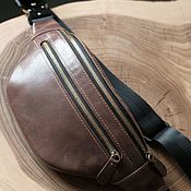 Сумки и аксессуары handmade. Livemaster - original item Banana Belt Leather Bag (standard). Chocolate. Handmade.