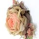 FABRIC FLOWERS. Chiffon rose brooch ' Cat'. Brooches. fioridellavita. My Livemaster. Фото №4