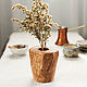 Handmade wooden vase for dried flowers from oak burl, Vases, ,  Фото №1