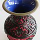 Vintage vase red, Chinese lacquer, two tone. Vintage interior. Czechvintage (Czechvintage). My Livemaster. Фото №4