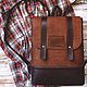 Backpack genuine leather 'Satchel' casual brown. Backpacks. Gelekoka. Handmade leather bags.. My Livemaster. Фото №6