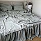 Постельное бельё из пыльного умягчнного льна + подзор. Комплекты постельного белья. Постельное белье льняное & сатин (Bestu). Ярмарка Мастеров.  Фото №5