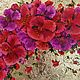 Red flowers. Interior flower series with gold leaf. Pictures. Irene's gallery. Oil paintings.. Online shopping on My Livemaster.  Фото №2