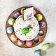 Easter egg and cake stand in natural color, Dish, Moscow,  Фото №1