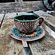 "Сарматия", сервиз, набор посуды для чая и кофе керамика. Горшочки. LAMA - Красивая посуда. Ярмарка Мастеров.  Фото №4