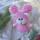 A cat in a pink hat with pompoms. Stuffed Toys. fesartdecor (fesartdecor). Online shopping on My Livemaster.  Фото №2