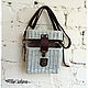 Bag wicker gray-blue with leather handles. Classic Bag. lmillame. Online shopping on My Livemaster.  Фото №2