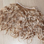 Материалы для творчества handmade. Livemaster - original item Mohair tress (Golden brown) (Hair for dolls). Handmade.