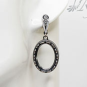 Материалы для творчества handmade. Livemaster - original item Base for earrings insert 15 by 20 mm, silvering. Handmade.