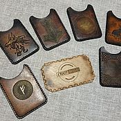 Сумки и аксессуары handmade. Livemaster - original item Engraved leather cardholder. Handmade.