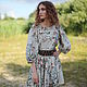 Women's linen summer dress 'Meadow flowers' light, Dresses, Baranovichi,  Фото №1