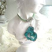 Украшения handmade. Livemaster - original item Elegant agate pendant with druze and silvering. Handmade.