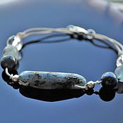 Украшения handmade. Livemaster - original item Bracelet made of kyanite, Falcon eyes, fluorite 