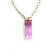 Pink pendant pendant 'Pink Miracle' gold-plated pendant. Pendants. Irina Moro. My Livemaster. Фото №4