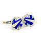 CUFFLINKS with Lapis and mother of Pearl. Small cufflinks. Handmade, Cuff Links, Moscow,  Фото №1