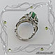 Tropicana-super ring 925 silver, natural emeralds. VIDEO. Rings. MaksimJewelryStudio. My Livemaster. Фото №4