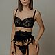 Комплект нижнего белья с поясом. Комплекты белья. Natali Lingerie / Нижнее бельё ручной работы!. Ярмарка Мастеров.  Фото №4