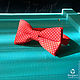 Tie Dandy / bow tie red white polka dots, Ties, Moscow,  Фото №1