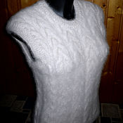 Одежда handmade. Livemaster - original item Women`s knitted vest Tails. Handmade.