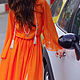 Long chiffon dress with slit 'Sun in the glass''. Dresses. Lana Kmekich (lanakmekich). Online shopping on My Livemaster.  Фото №2