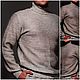 100% linen Men's sweater. Mens sweaters. Exclusive linen jersey from Elena. My Livemaster. Фото №6