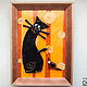 Коллаж "Кошка и мышка", картина на стену. Картины. Мастерская Грани OLLI. Интернет-магазин Ярмарка Мастеров.  Фото №2