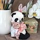 Панда тедди мишка, медвежонок тедди, panda, teddy bear. Тедди Зверята. LuckyBearsShop. Ярмарка Мастеров.  Фото №6