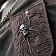 3D Handbag on a chain 'Skull' made of natural suede. Crossbody bag. newandw. Online shopping on My Livemaster.  Фото №2