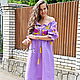 Embroidered lilac Dress,Vyshyvanka Dress, Gypsy Dress, Dresses, Sevastopol,  Фото №1