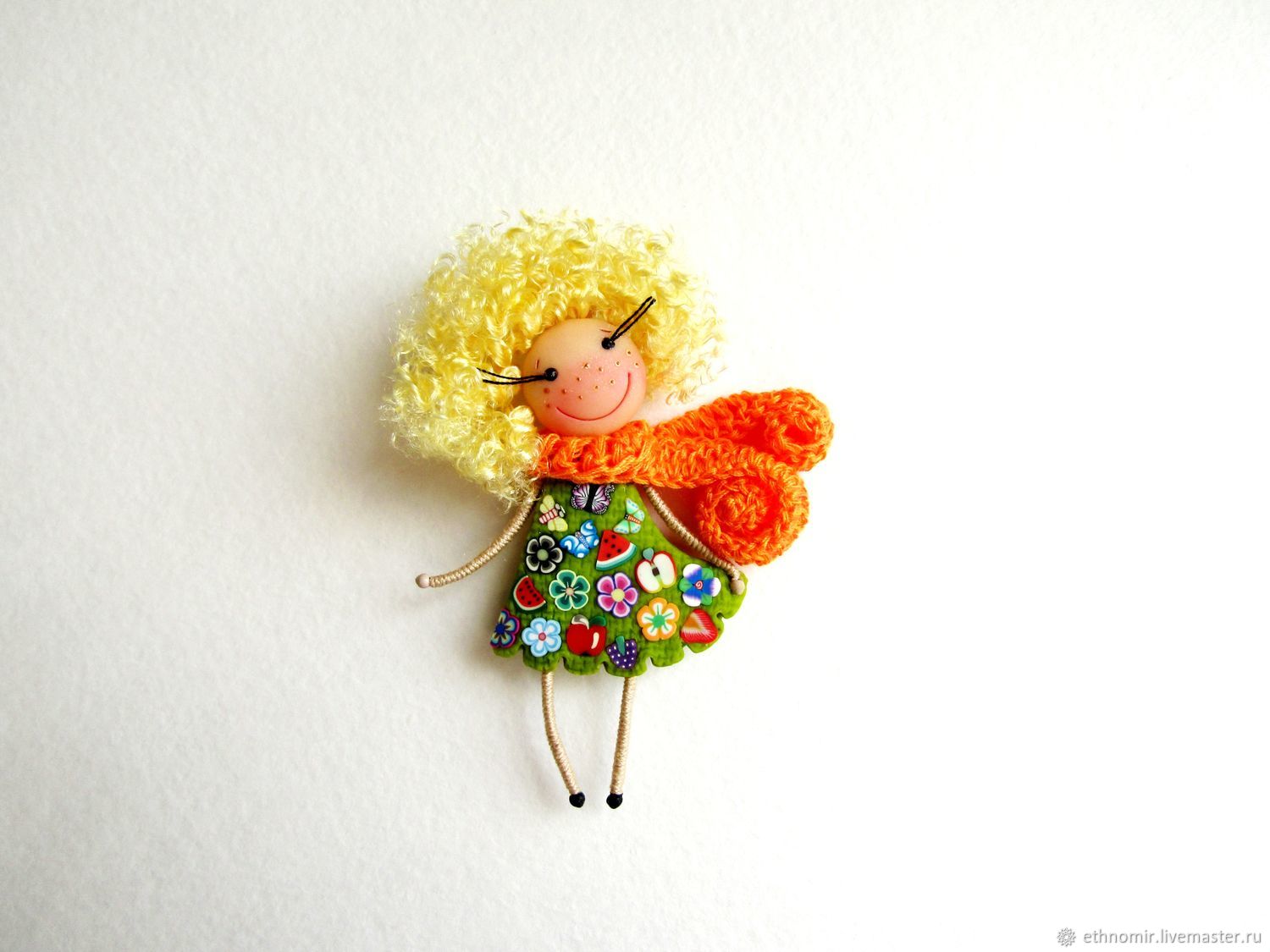 Brooch girl 'what made the summer?', Brooches, Irbit,  Фото №1