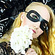 Black genuine leather mask "Stranger", Carnival masks, Kirov,  Фото №1